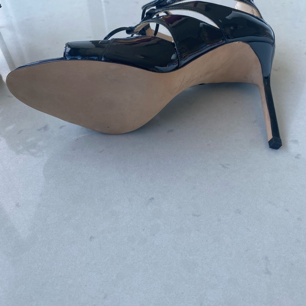Manolo Blahnik Patent Leather Strappy Sandal Size 8 / 38 - Picture 12 of 12